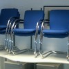 Purple cantilever chairs. �50 each